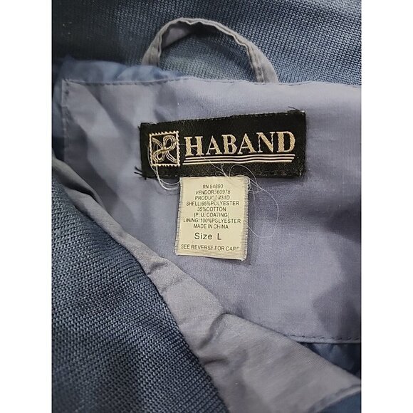 Haband jacket Windbreaker men's Large Blue Cafe Racer Member Only Style - Picture 6 of 7